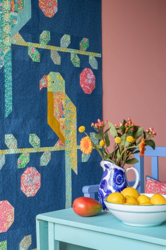 Tilda Patchwork Stoff Baumwolle - Bloomsville Late Bloomer Sapphire
